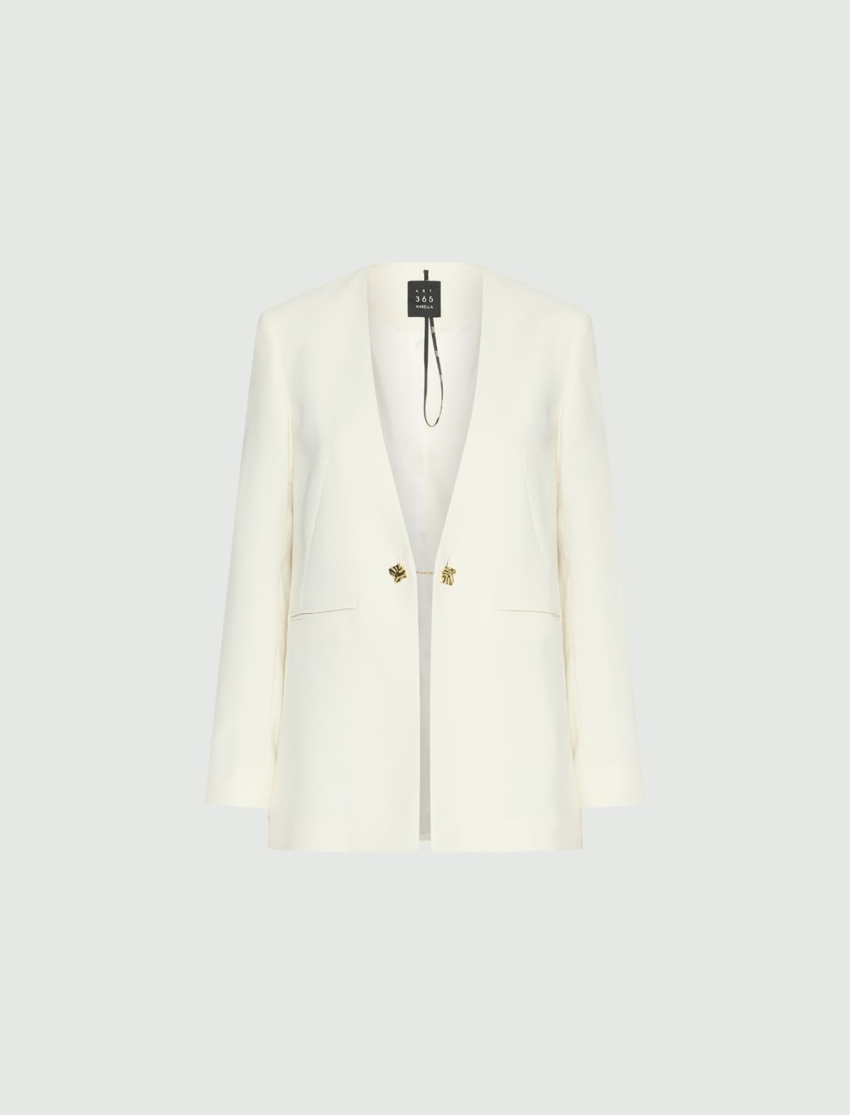 Blazer ohne Kragen aus Envers-Satin - WOLLWEIB - Marella