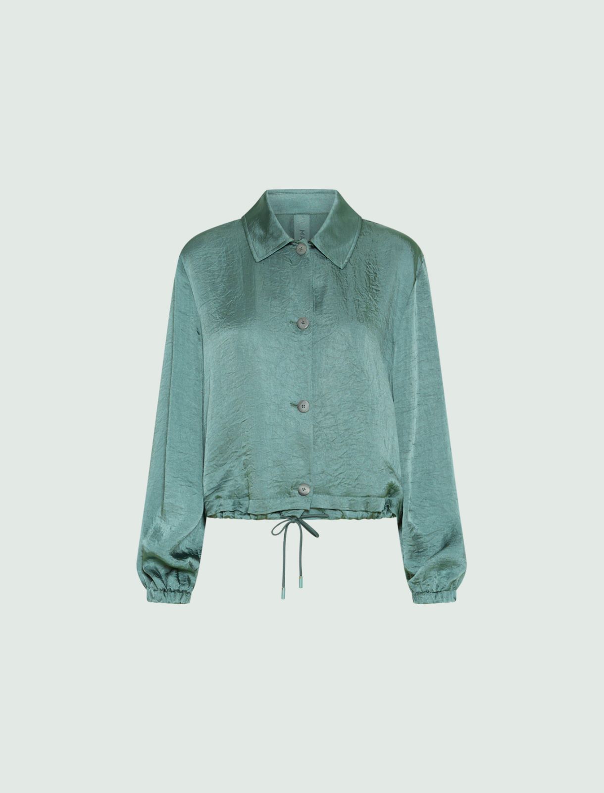 Straight-fit drawstring jacket - GREEN - Marella
