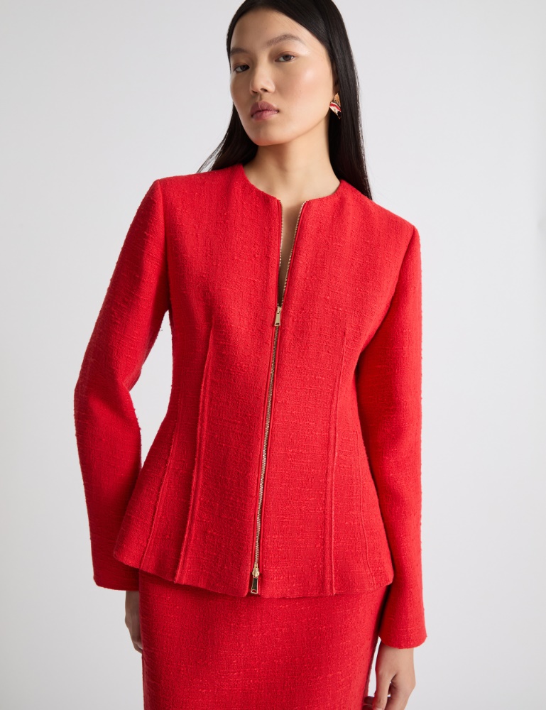Stretch cotton basketweave jacket - Marella