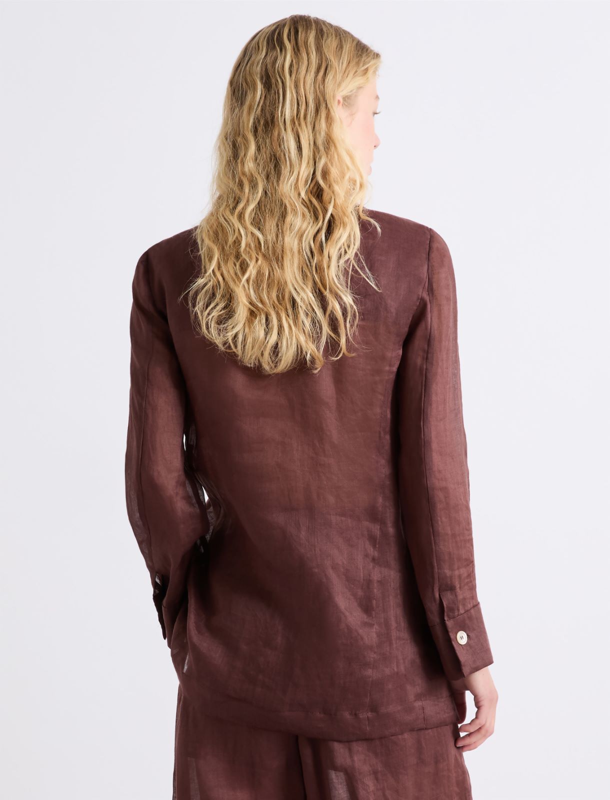 Ramie blazer - BROWN - Marella - 3