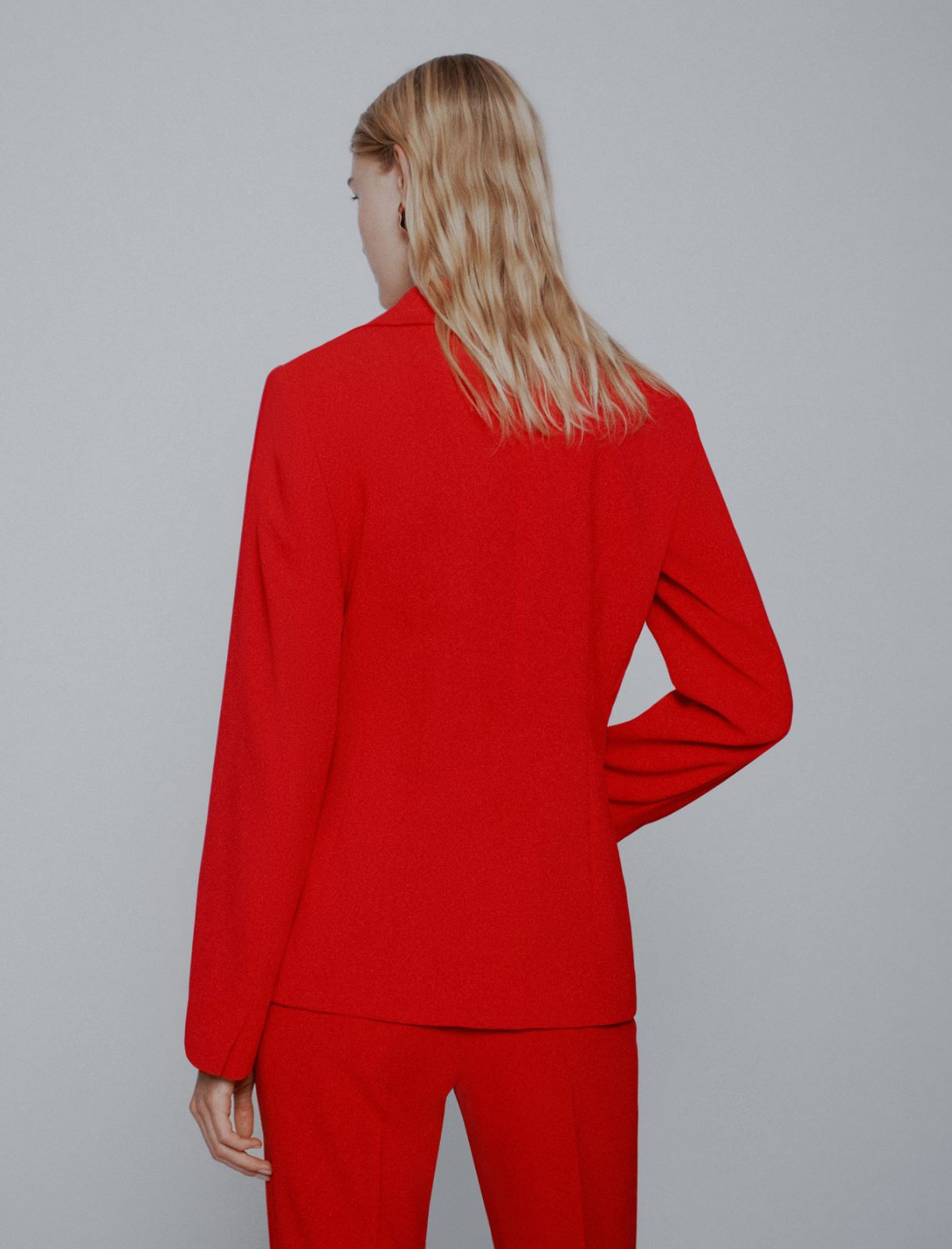 Tie-detail blazer - RED - Marella - 3