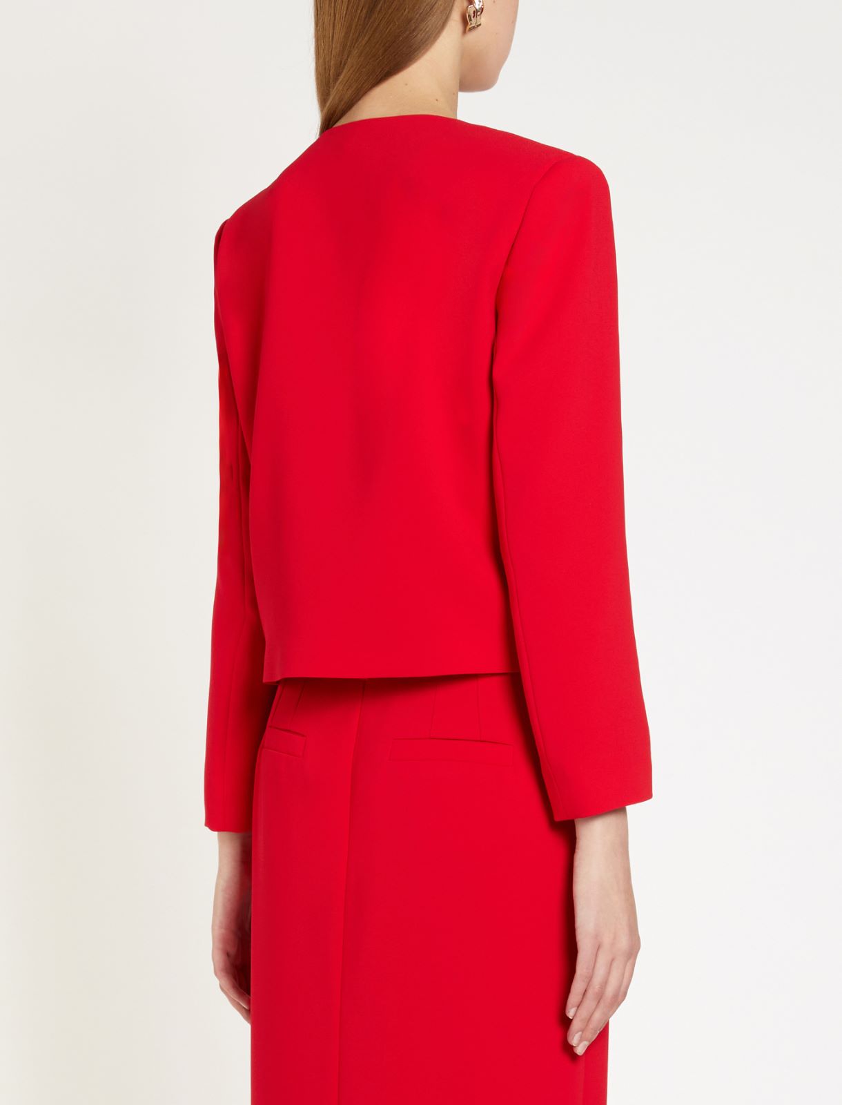 Crêpe envers satin jacket - RED - Marella - 2