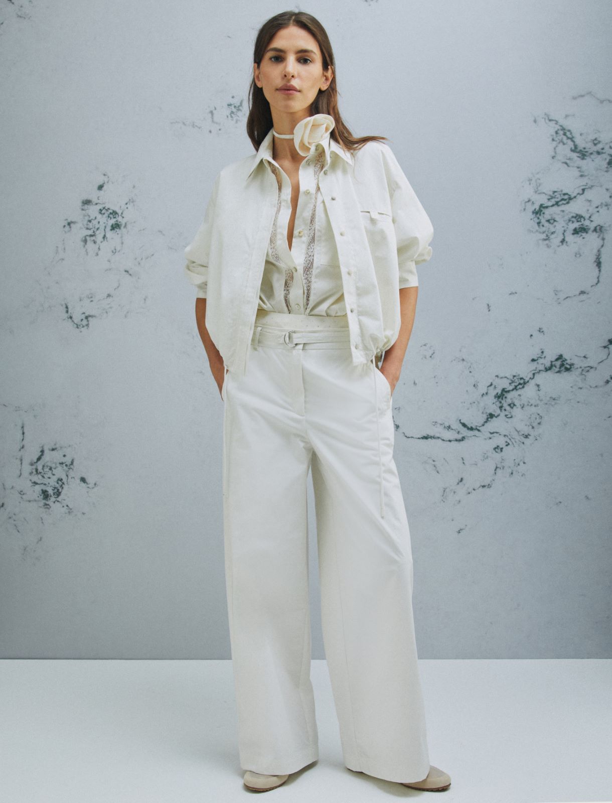 Parachute canvas jacket - WOOL WHITE - Marella - 2