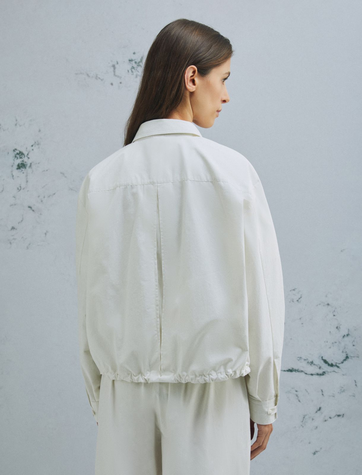 Parachute canvas jacket - WOOL WHITE - Marella - 3