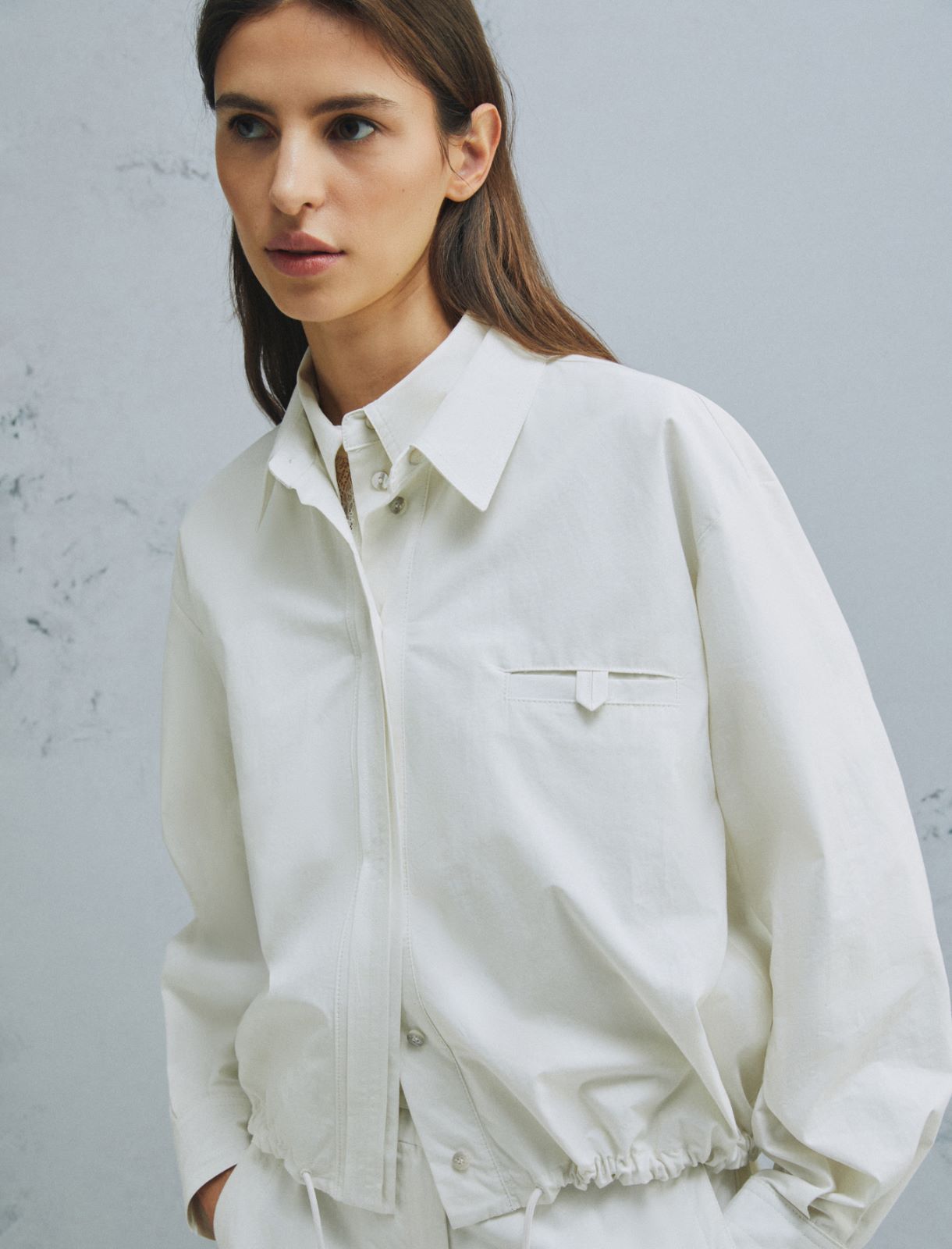 Parachute canvas jacket - WOOL WHITE - Marella - 5