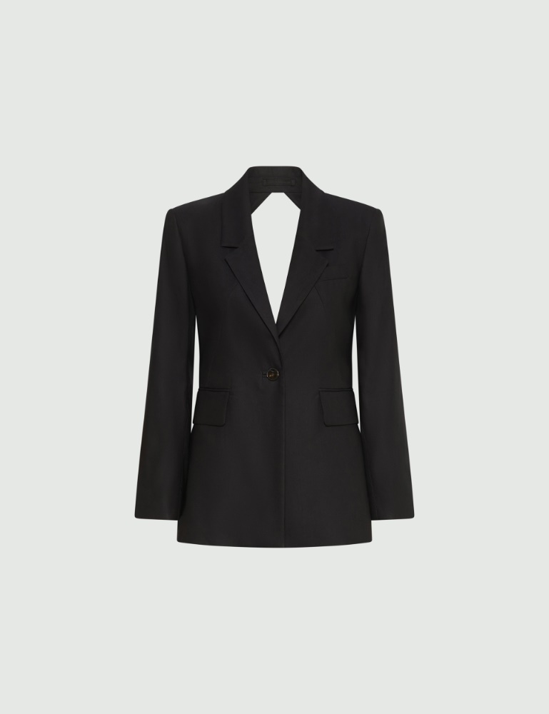 Stretch viscose-blend blazer with cut-out detail - Marella