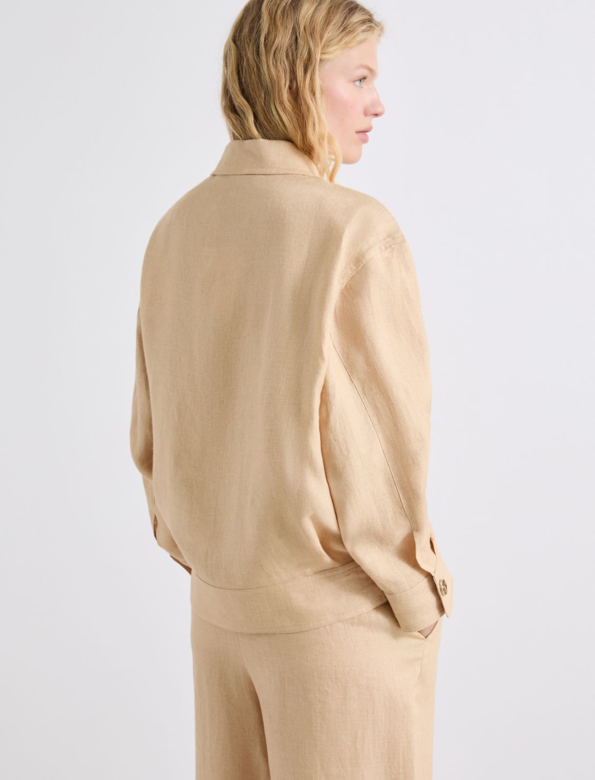 Linen basketweave jacket - BUCK - Marella - 3