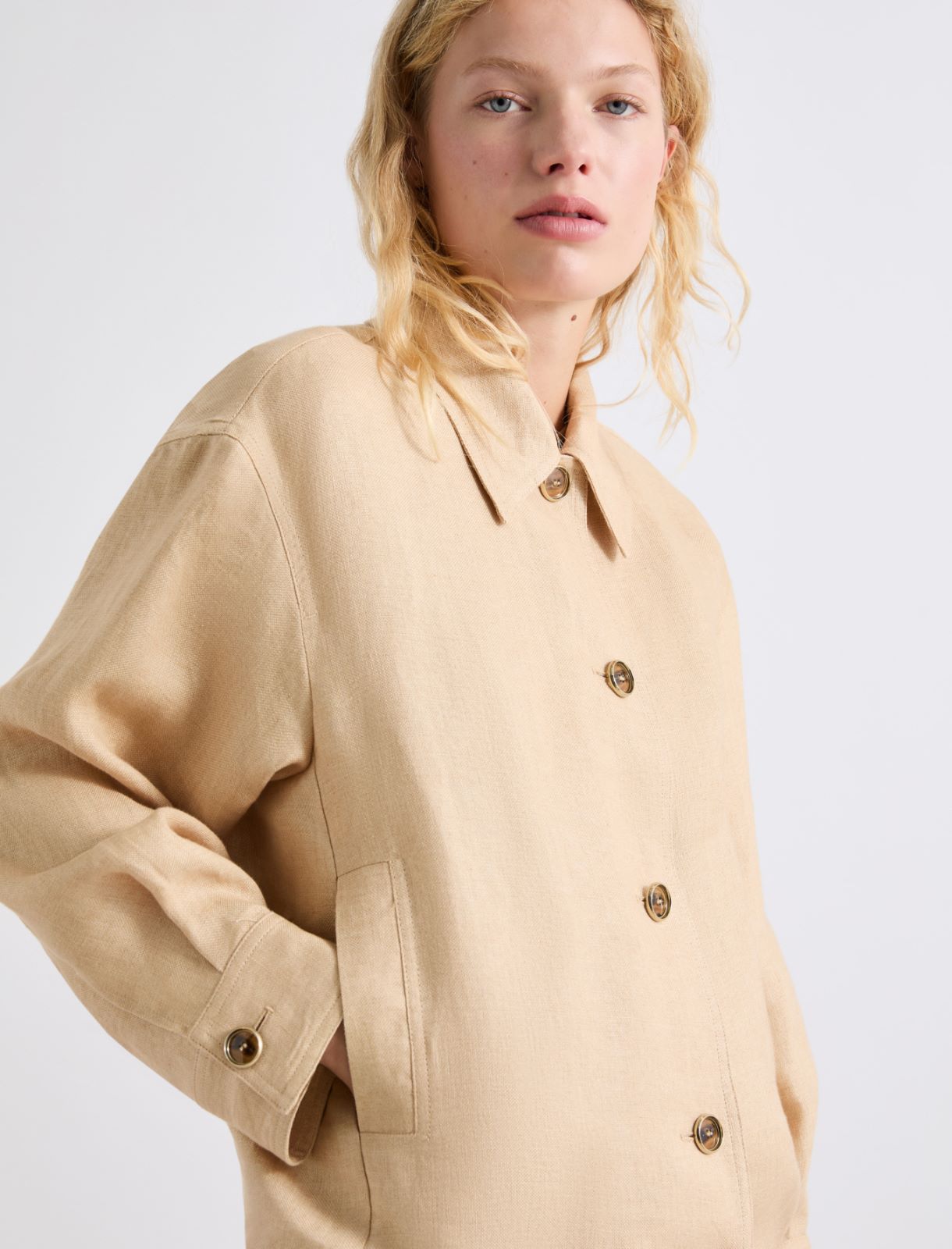 Linen basketweave jacket - BUCK - Marella - 5