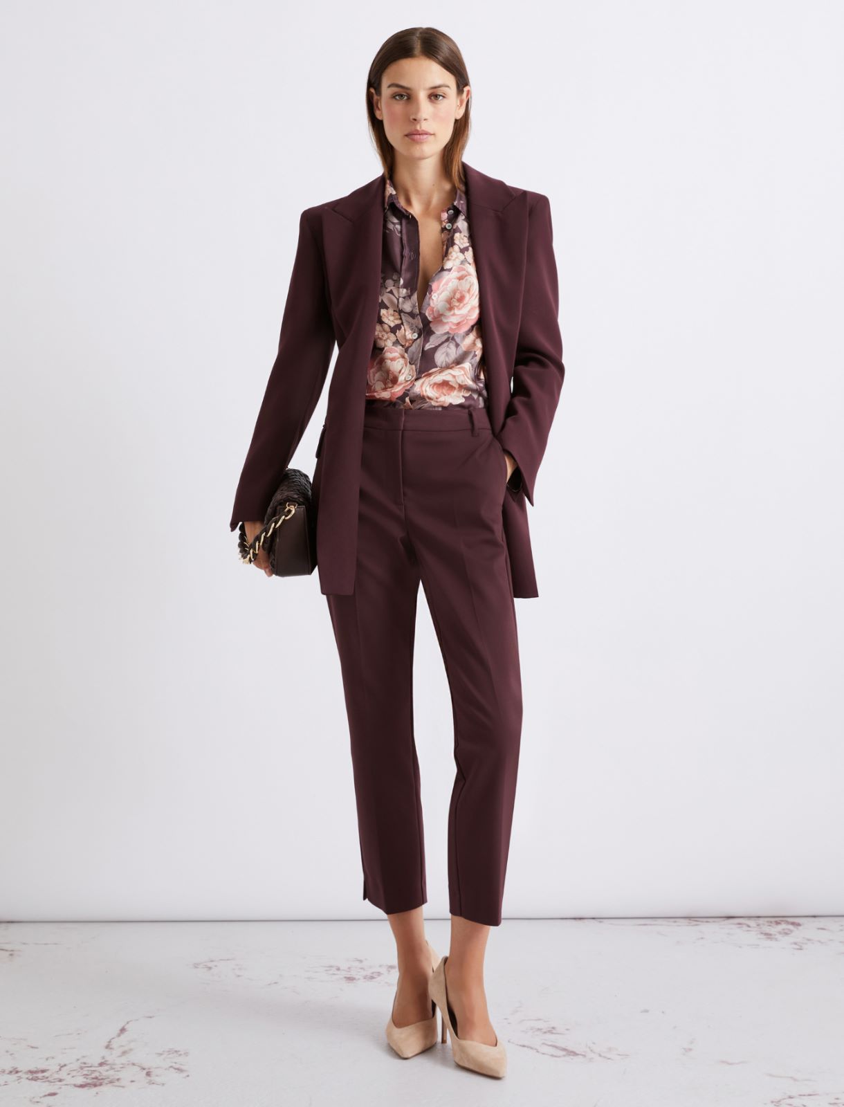 Belted cady jacket - Granate - Marella - 2