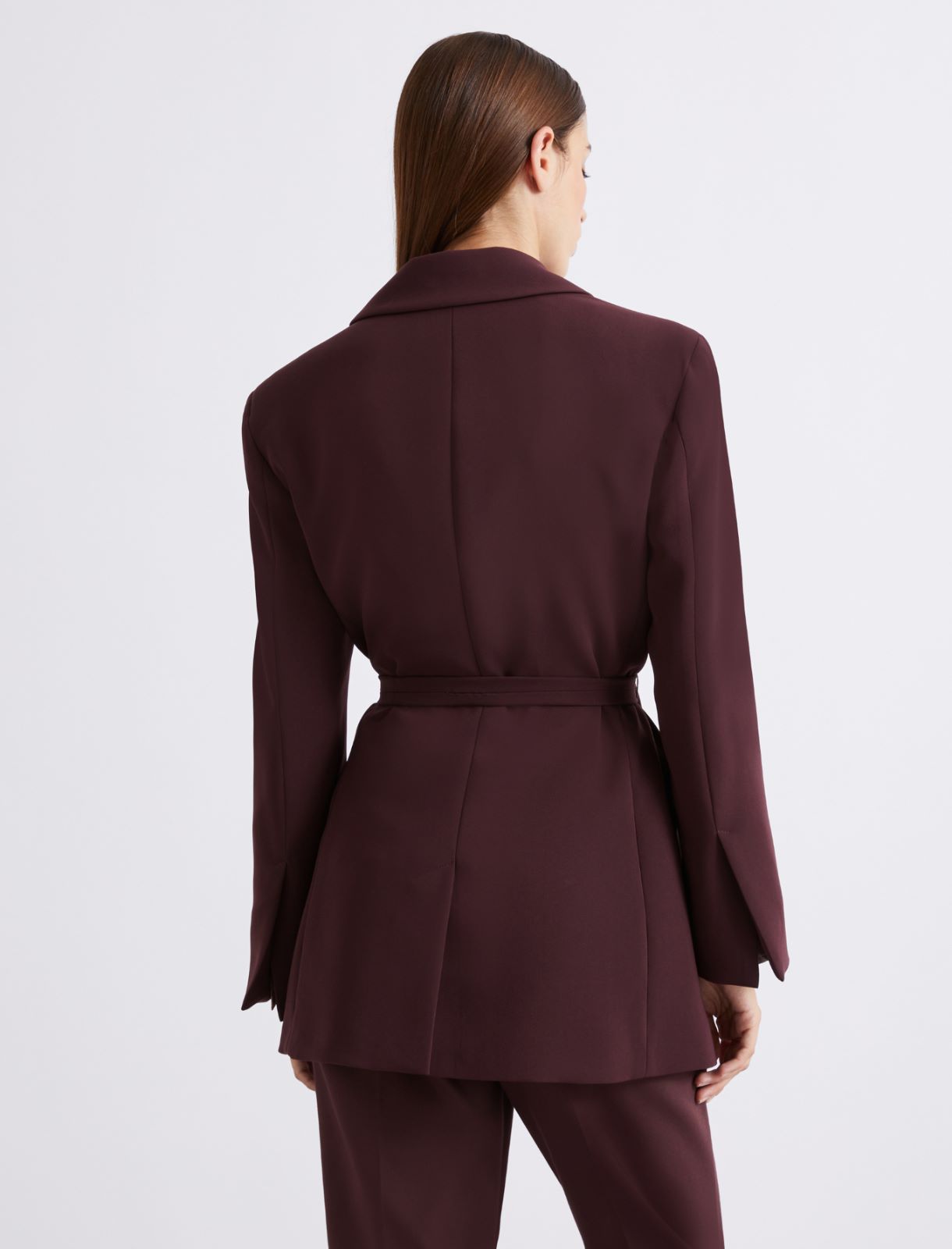 Belted cady jacket - Granate - Marella - 3