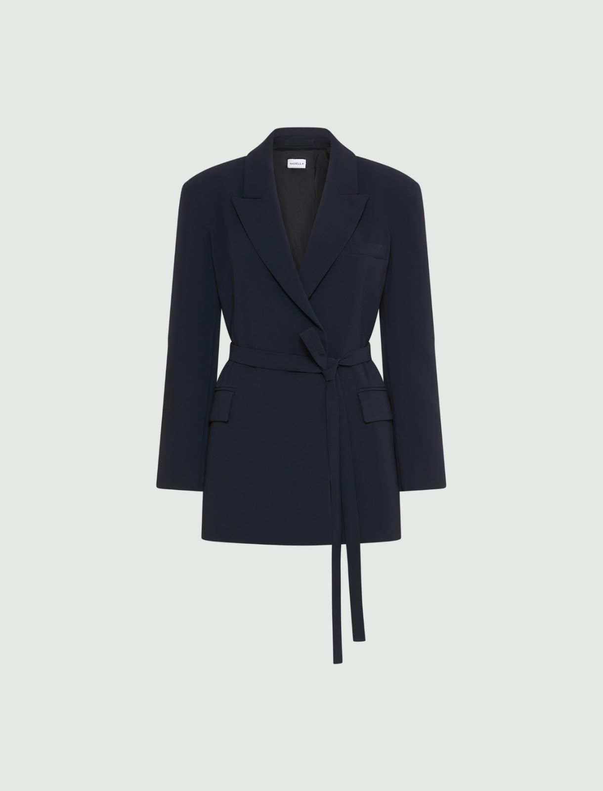 Belted cady jacket - NAVY - Marella