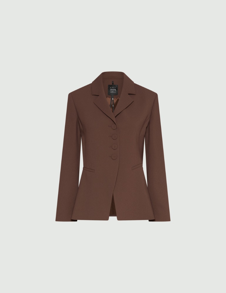 Semi-fitted envers satin blazer - Marella