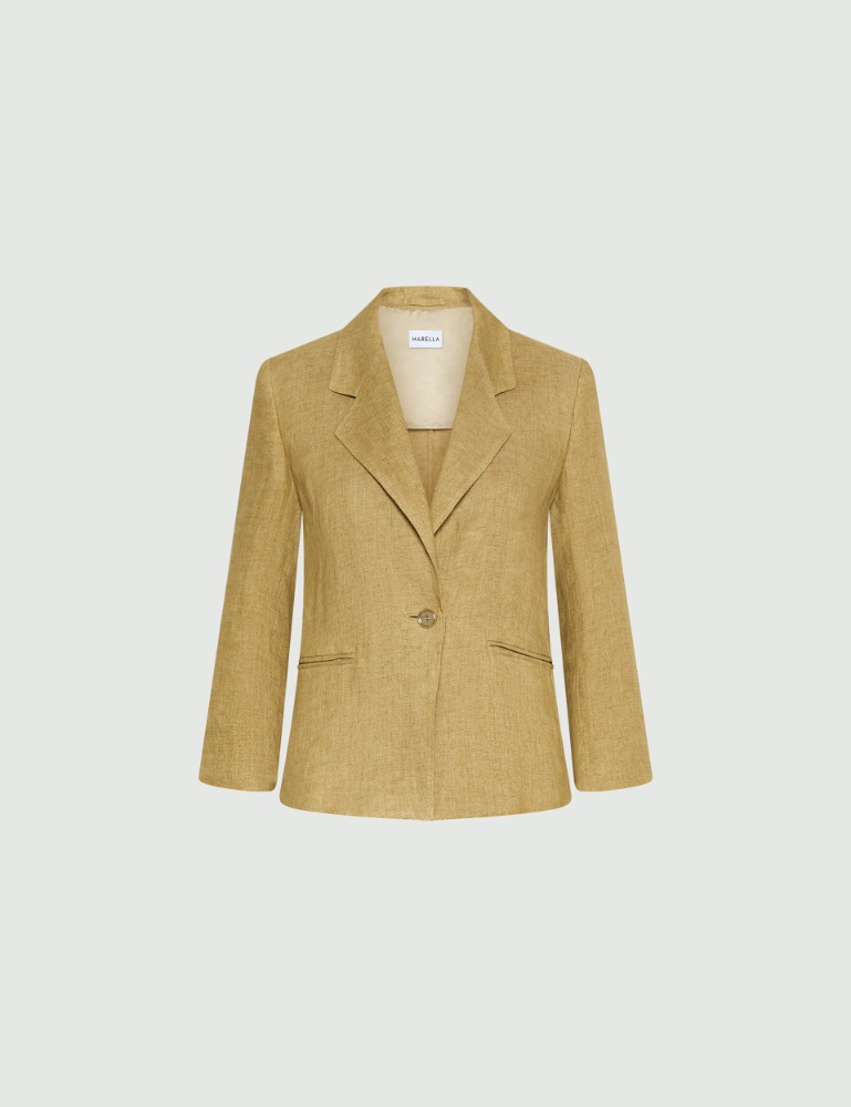 Taliowana marynarka z lnu z efektem sprania - Marella