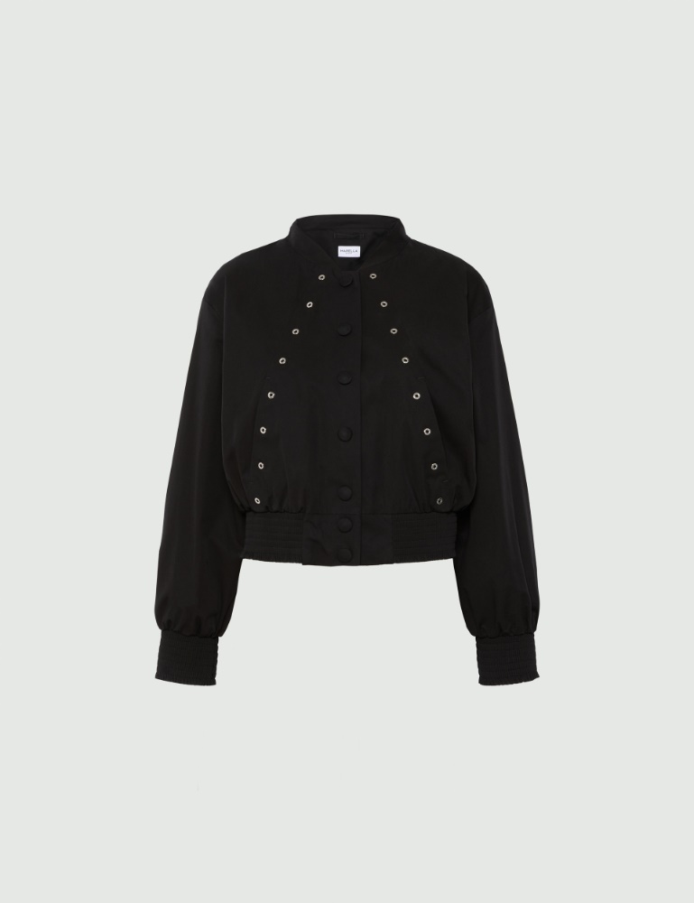 Eyelet-detail cotton bomber jacket - Marella
