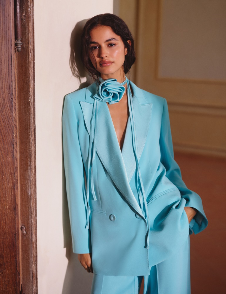 Blazer en envers satin avec ceinture - Marella