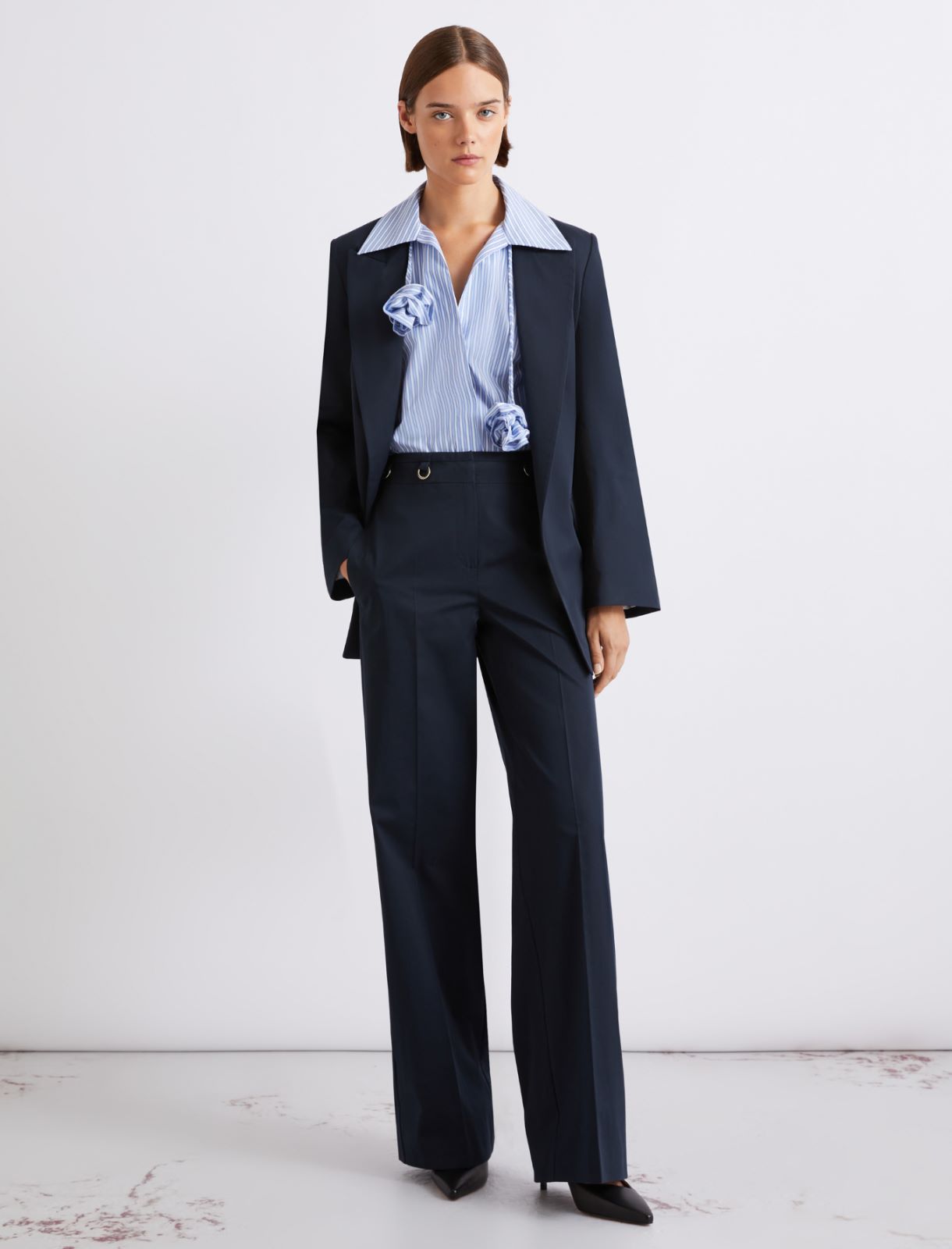 Pure cotton gabardine blazer - NAVY - Marella - 2