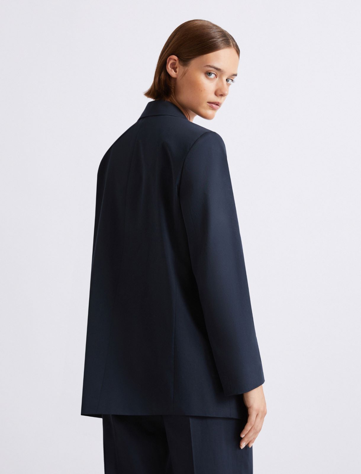 Pure cotton gabardine blazer - NAVY - Marella - 3