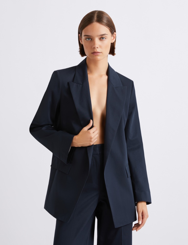 Pure cotton gabardine blazer - Marella