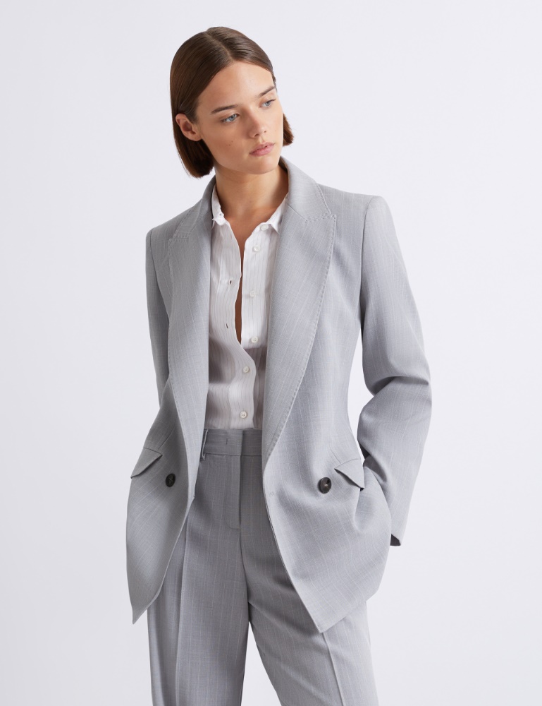 Blazer en toile stretch effet mal filé - Marella