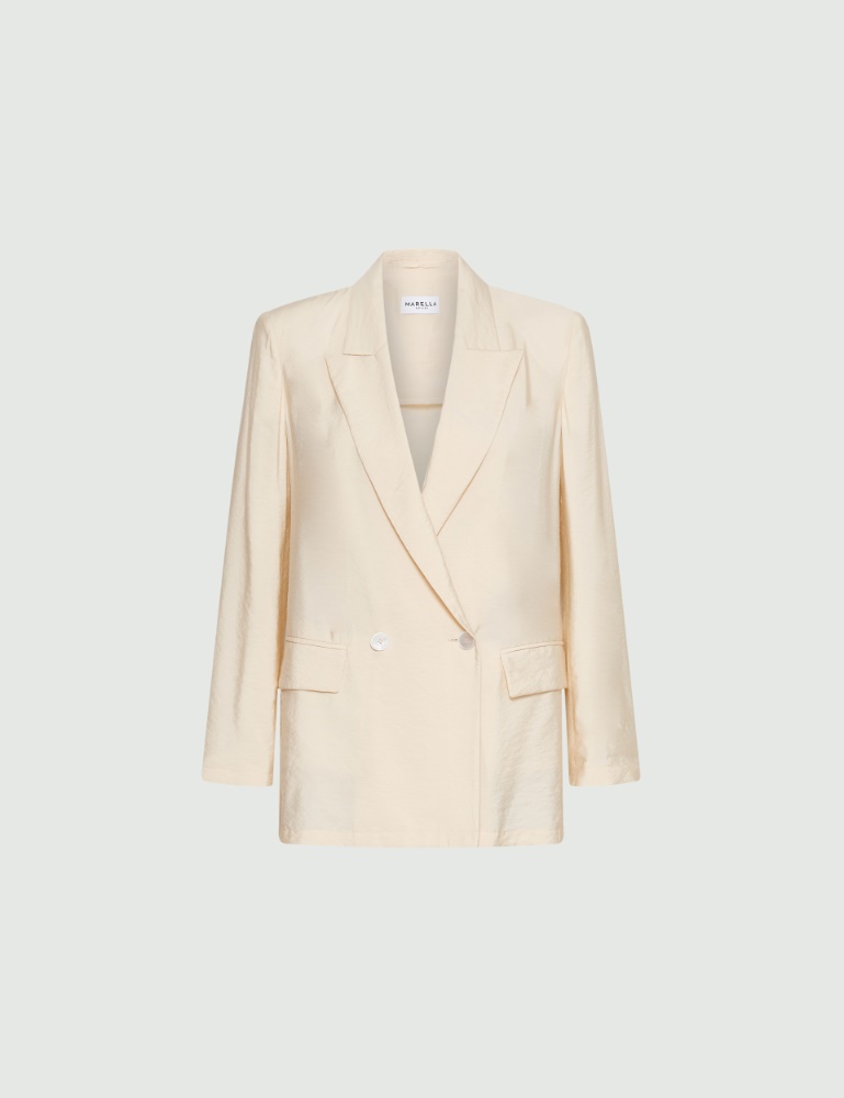 Double-breasted canvas blazer - Marella