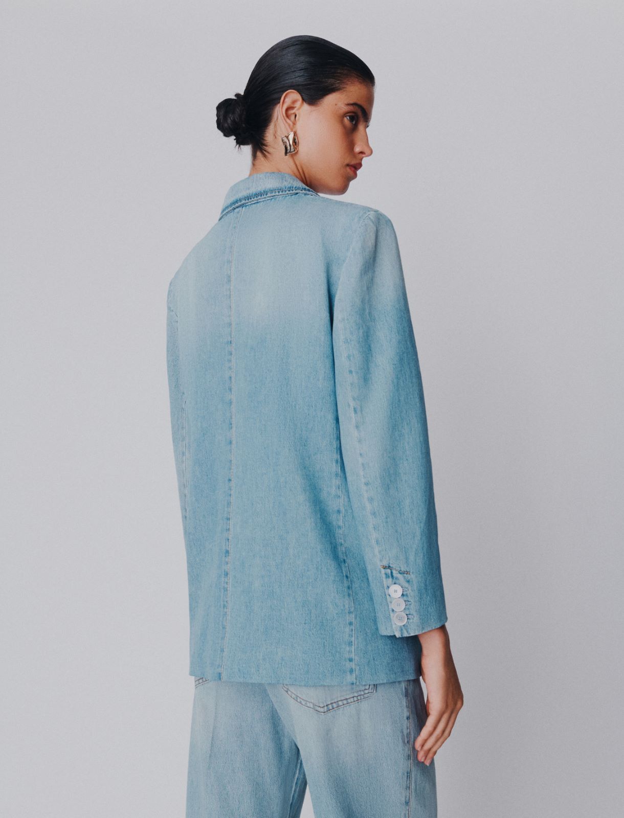 Light denim blazer - BLUE JEANS - Marella - 3