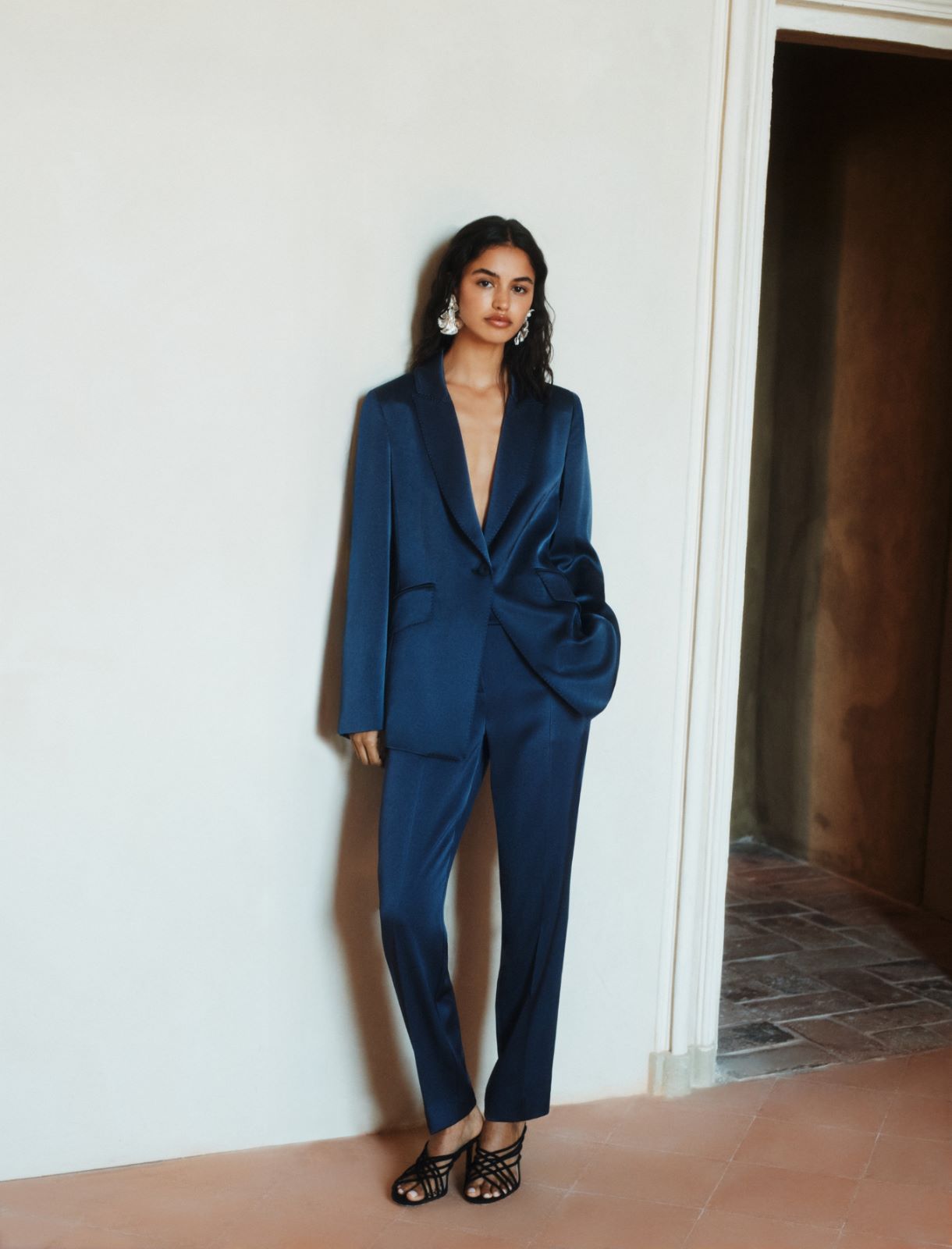 Satin blazer - NAVY - Marella - 2