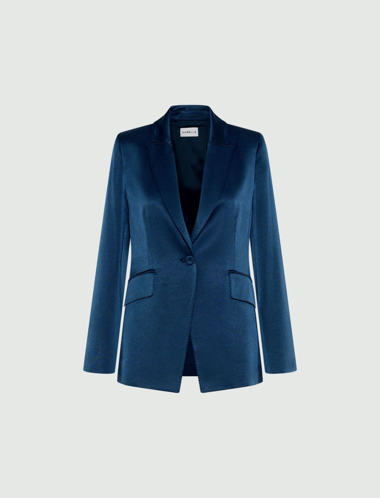 Satin blazer - NAVY - Marella