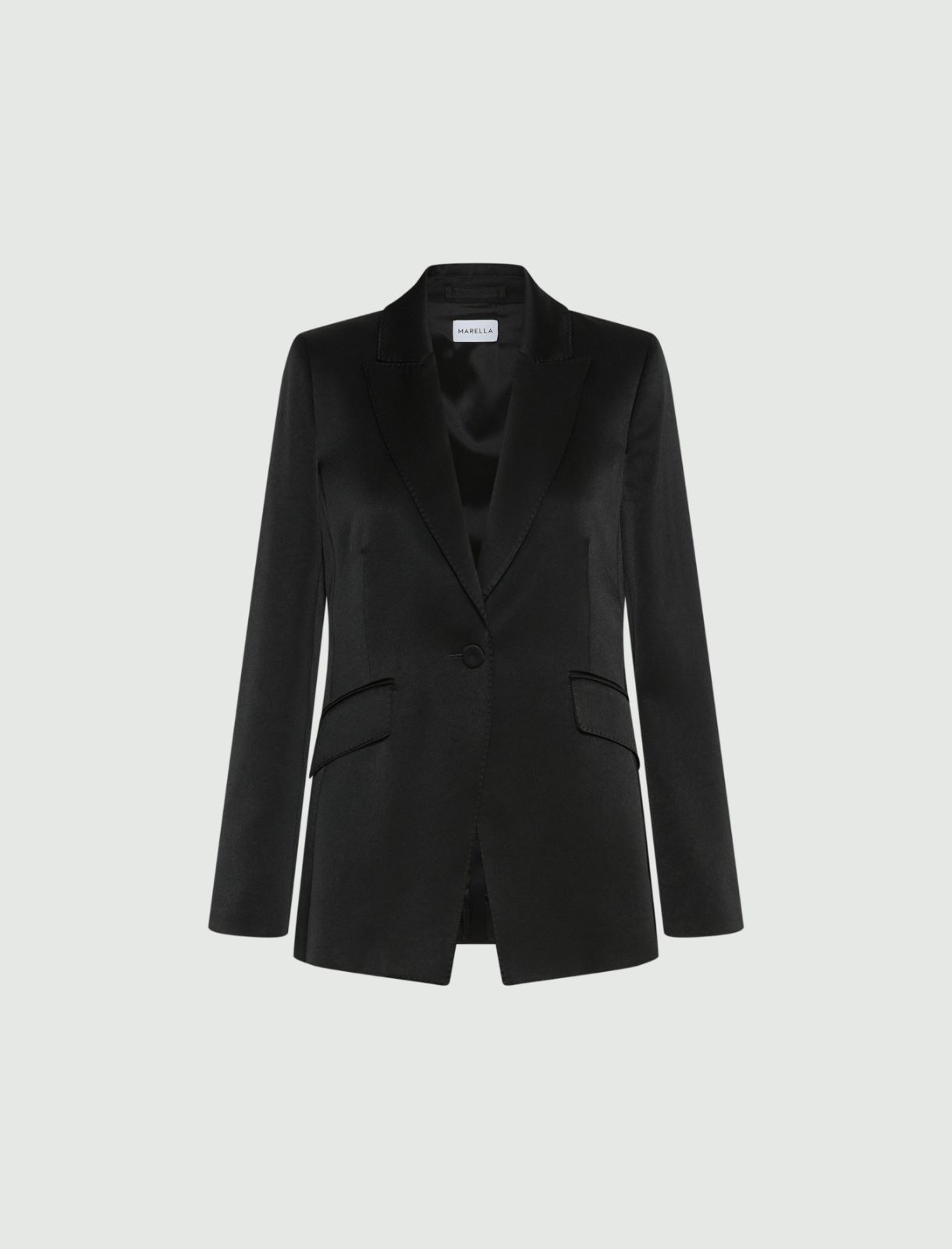 Satin blazer - BLACK - Marella