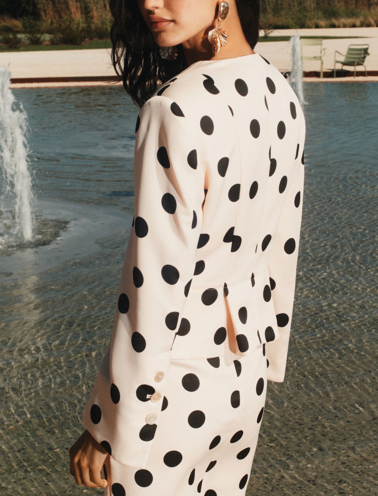 Slim-fit pleated jacket - POWDER - Marella - 3