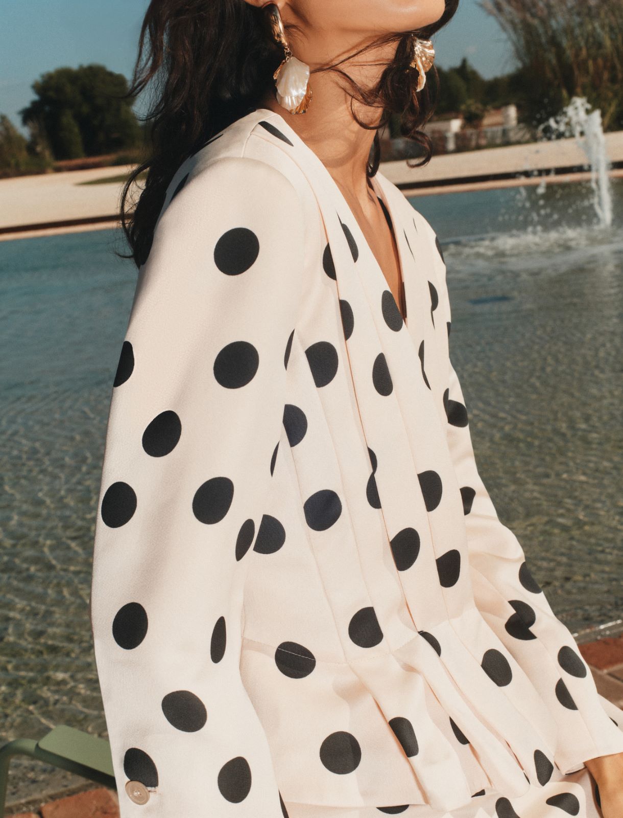 Slim-fit pleated jacket - POWDER - Marella - 5