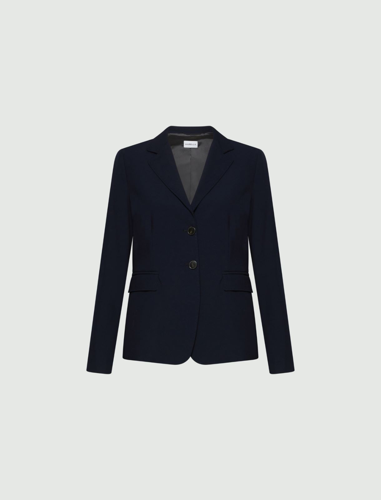 Slim-fit stretch canvas blazer - MIDNIGHTBLUE - Marella