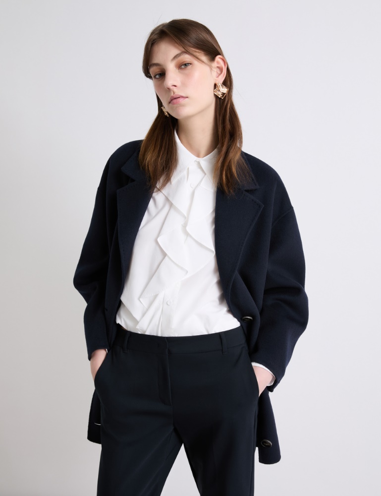 Wool blend double-sided fabric coat - Marella