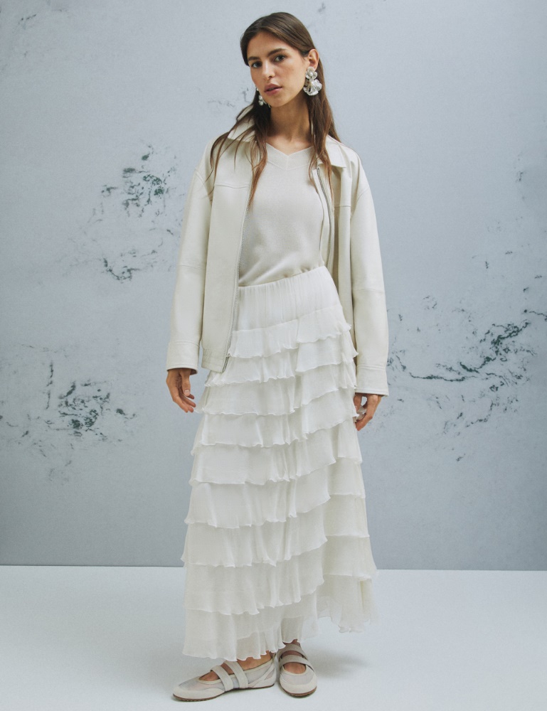 Crepon flounce skirt - Marella