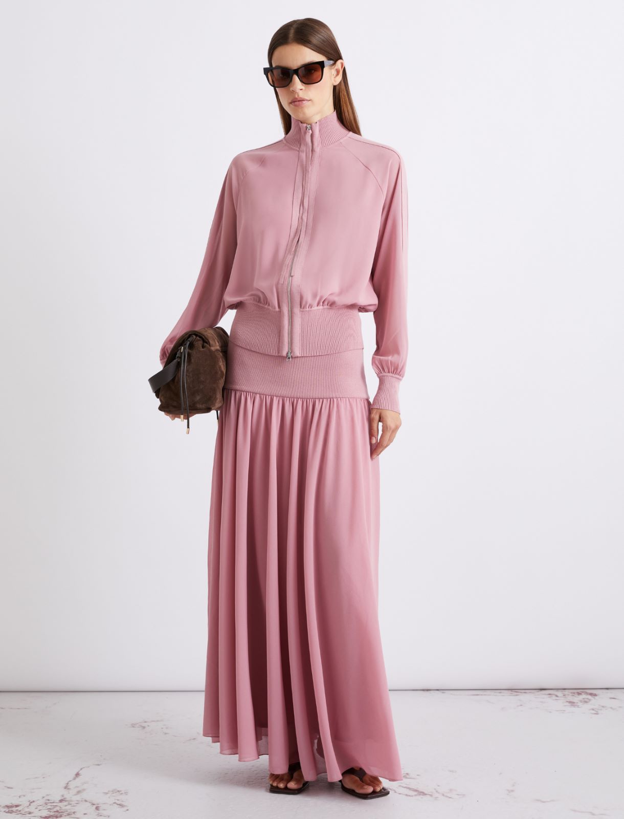 Flared georgette skirt - HYDRANGEA - Marella - 2