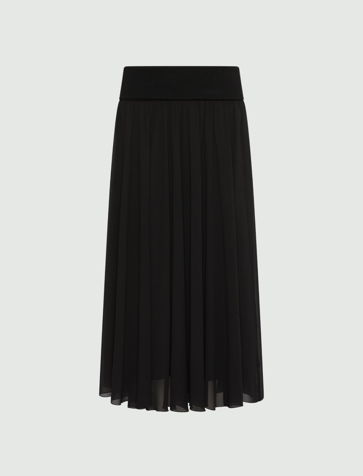 Flared georgette skirt - BLACK - Marella