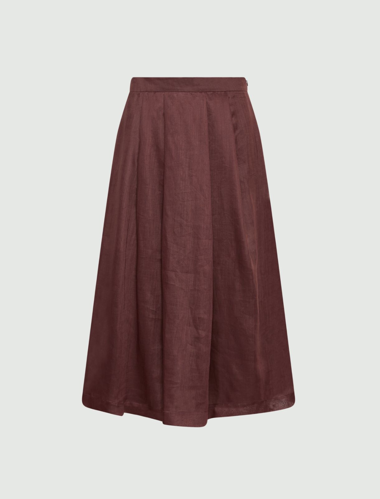 Light ramie skirt - BROWN - Marella