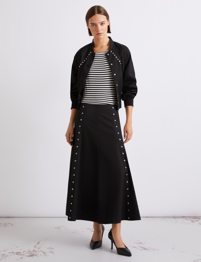 Flared cotton gabardine skirt - Marella