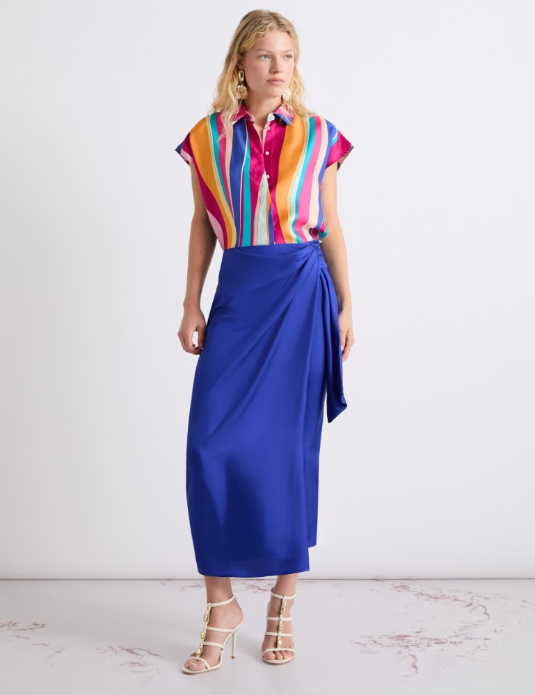 Knot-detail silk skirt - Marella