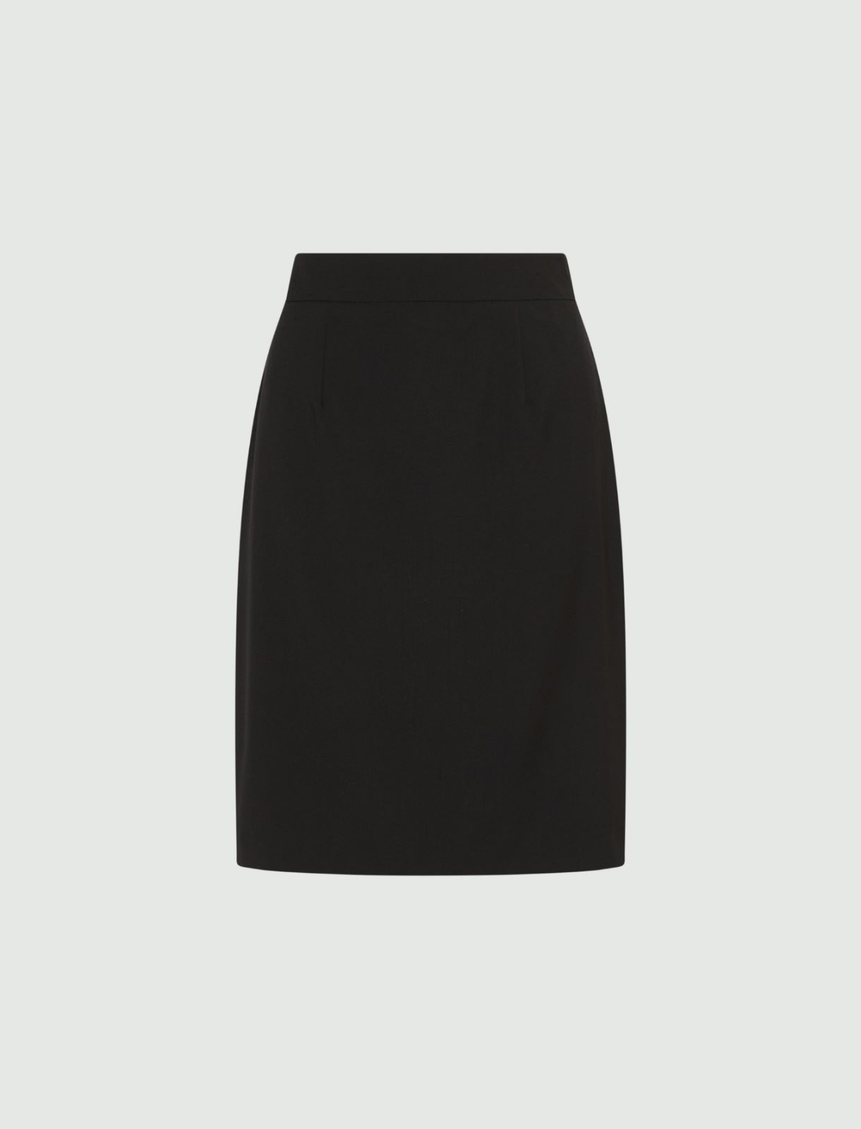 Jupe droite en pure laine extra fine - NOIR - Marella