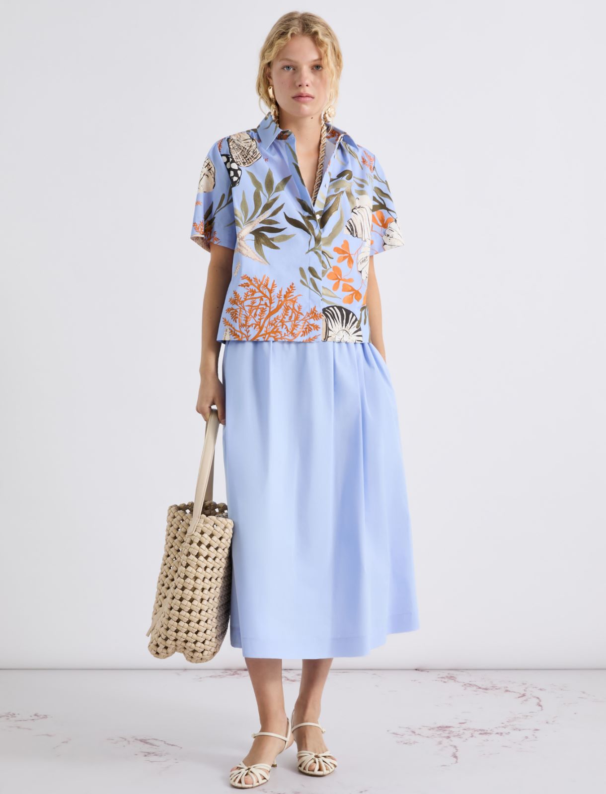 Poplin skirt - LIGHT BLUE - Marella - 2