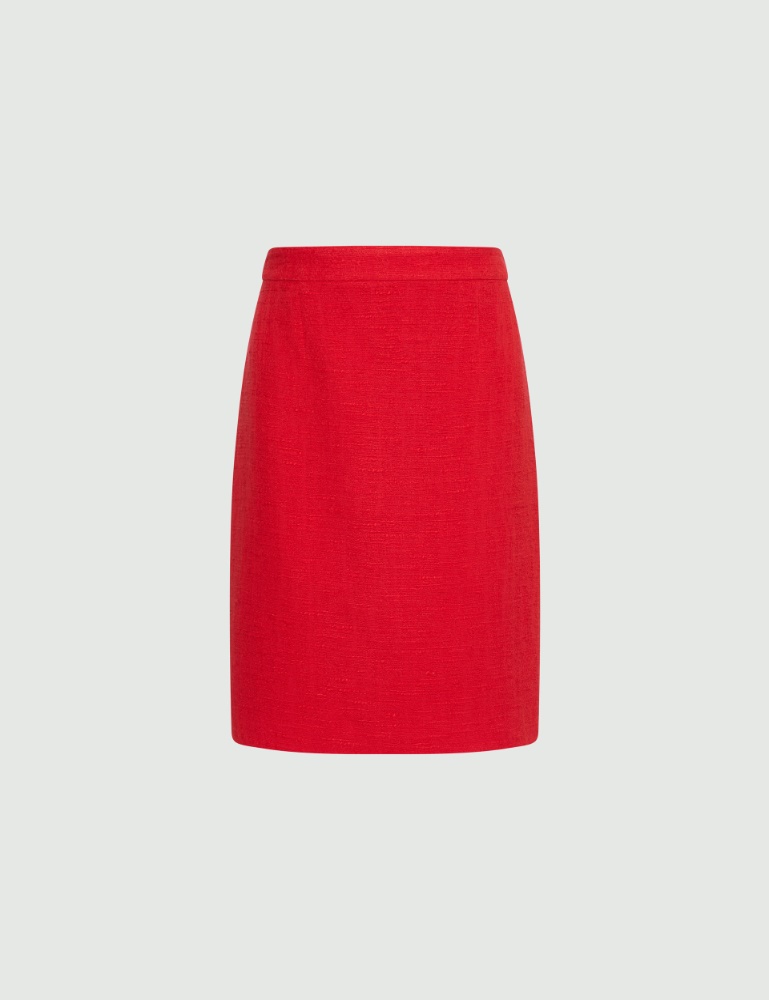 Straight-fit stretch basketweave skirt - Marella