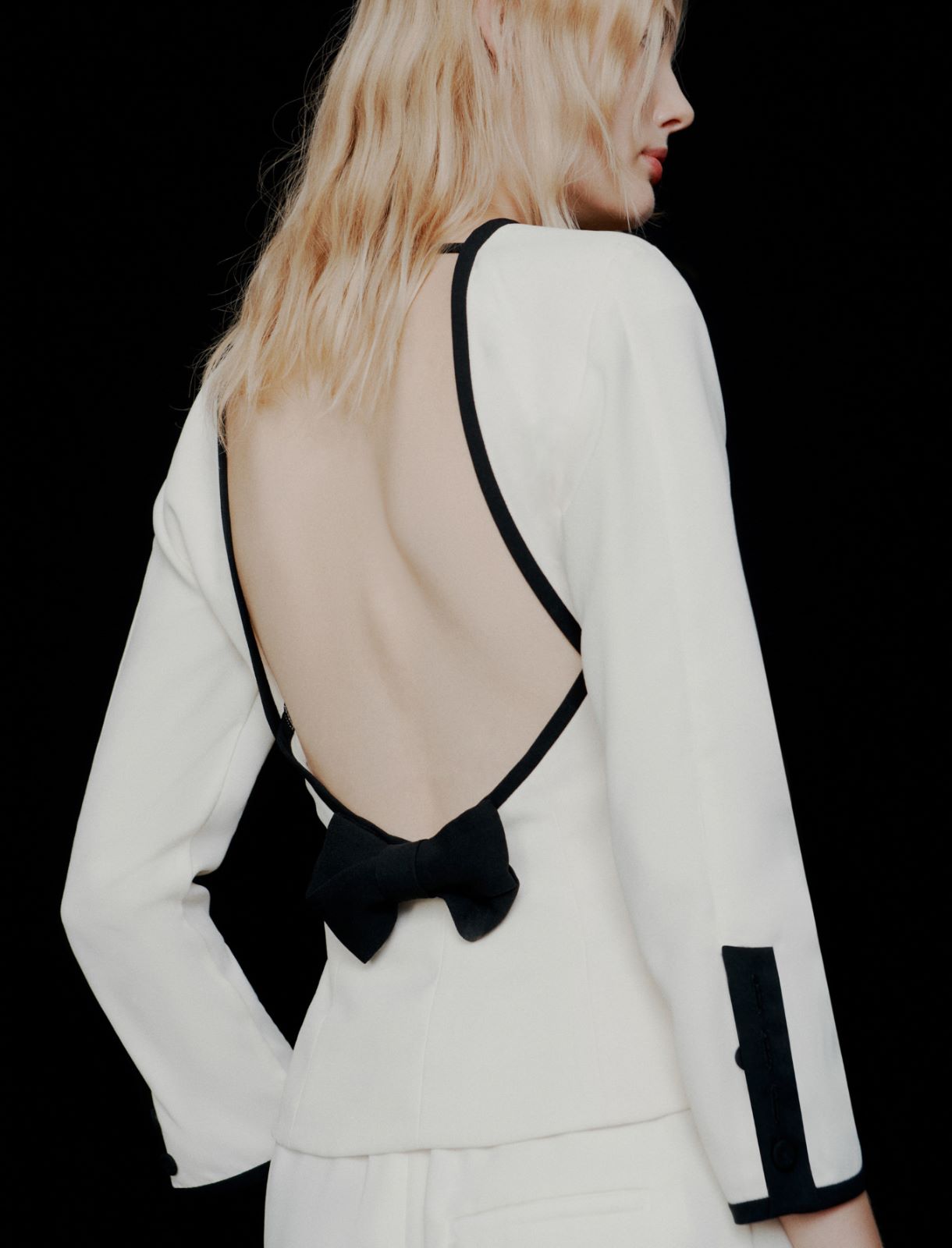 Envers satin blouse - Wool white - Marella - 5