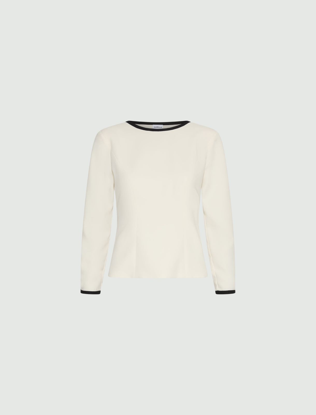 Envers satin blouse - Wool white - Marella