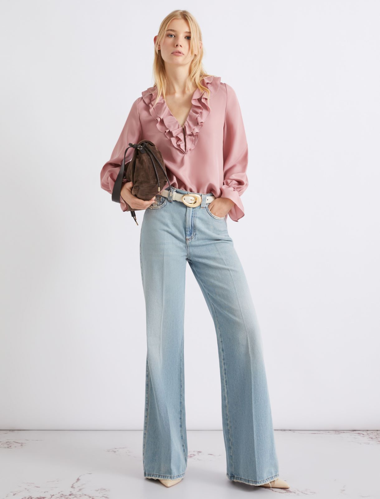 Blouse en soie avec ruches - ROSE - Marella - 2