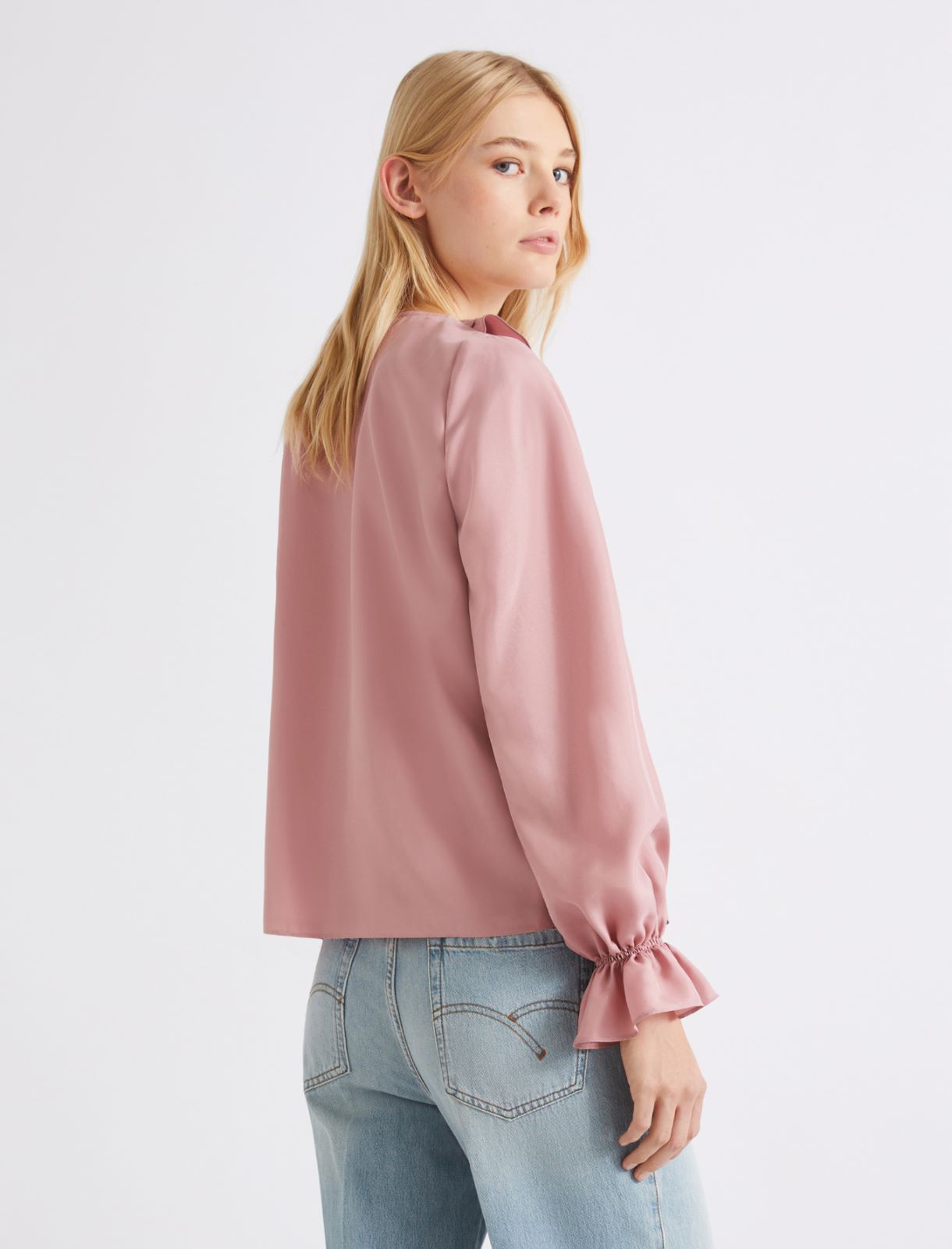 Blouse en soie avec ruches - ROSE - Marella - 3