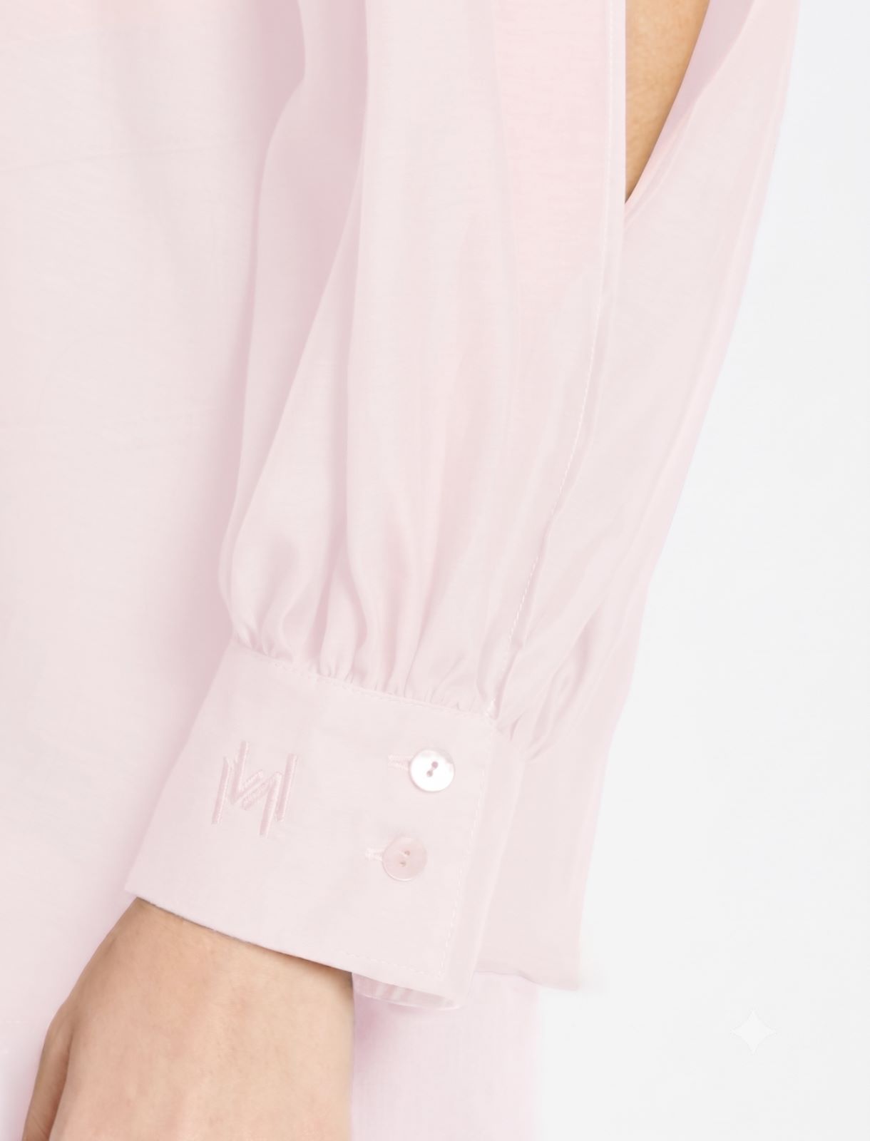 Cotton and silk muslin shirt - PINK - null - 4