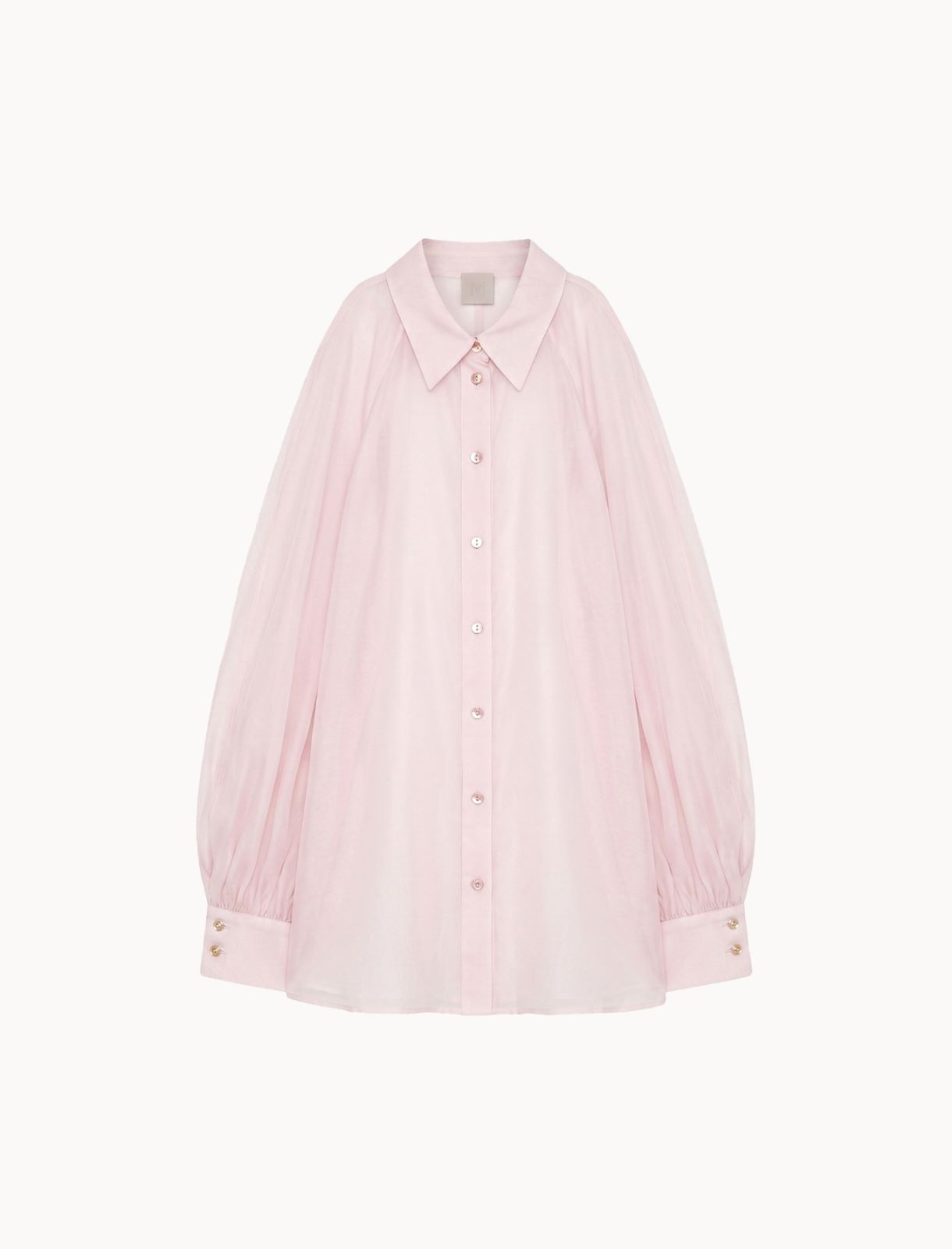 Cotton and silk muslin shirt - PINK - Marella