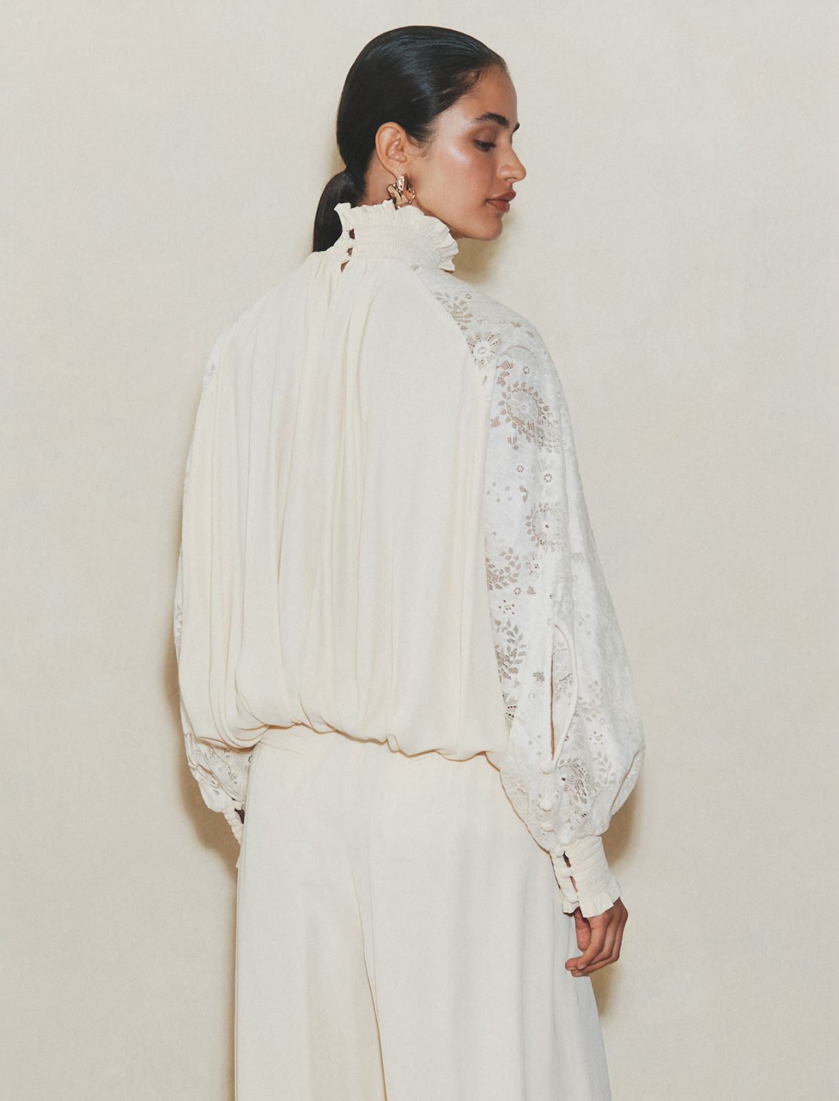 Blouse en georgette - BLANC LAINE - Marella - 3