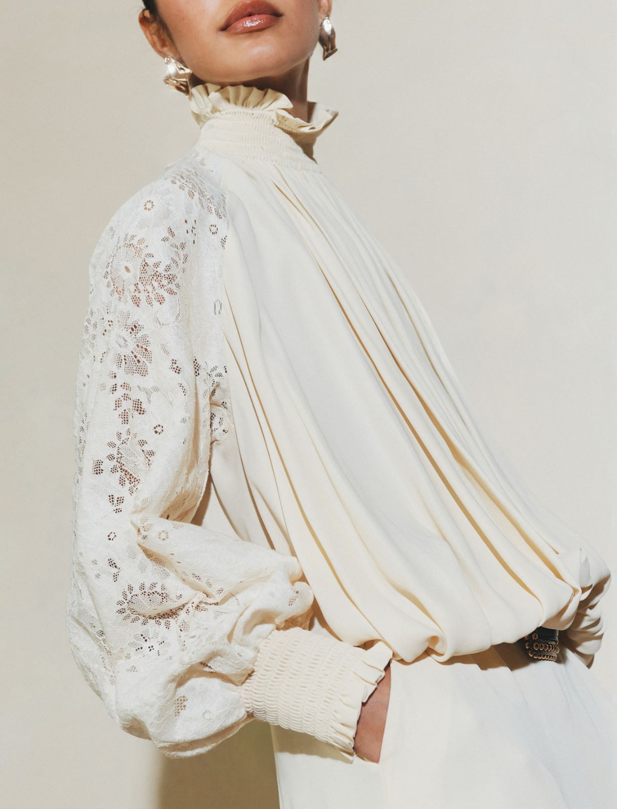 Blouse en georgette - BLANC LAINE - Marella - 5