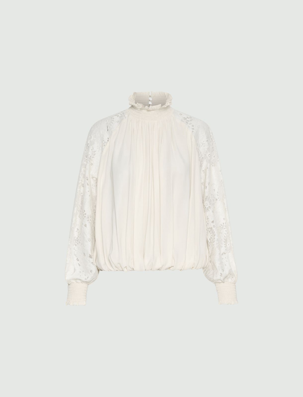 Blouse en georgette - BLANC LAINE - Marella